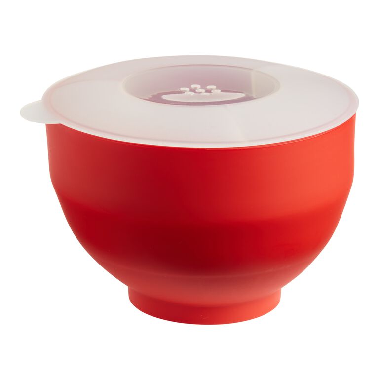 W&P Red Silicone Personal Microwave Popcorn Popper image number 1