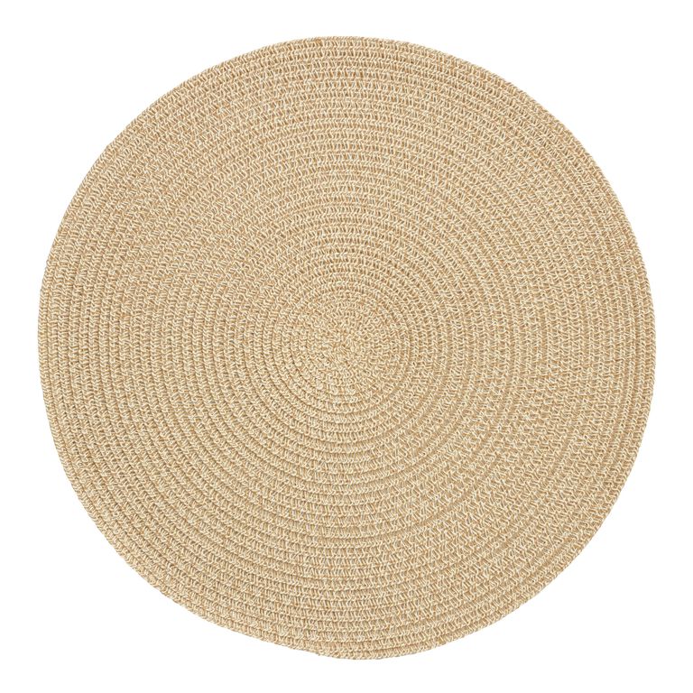 Round Oatmeal Braided Placemats Set of 4 image number 1