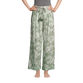 Mila Sage Green And Ivory Floral Pajama Pants image number 0