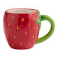 Hand Painted Strawberry Figural Ceramic Mug image number 0