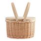 Natural Wicker and Pine Wood Insulated Picnic Basket image number 0