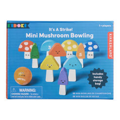 Kikkerland Kidoki Mini Mushroom Bowling Tabletop Game
