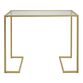 Gold Glass Top Console Table image number 0