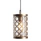 Glass and Brass Moroccan Style Circle Pendant Lamp image number 1