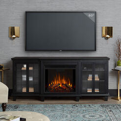 Avala Wood Electric Fireplace Media Stand
