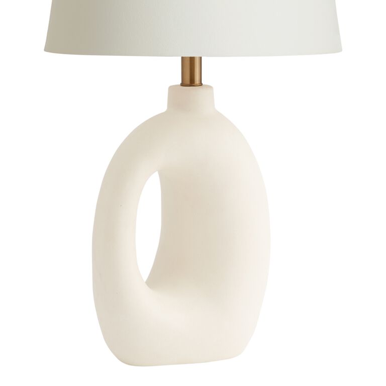 Lyra White Abstract Ceramic Table Lamp Base image number 1
