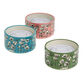 Flower Wax Resist Ceramic 3 Wick Scented Candle image number 0