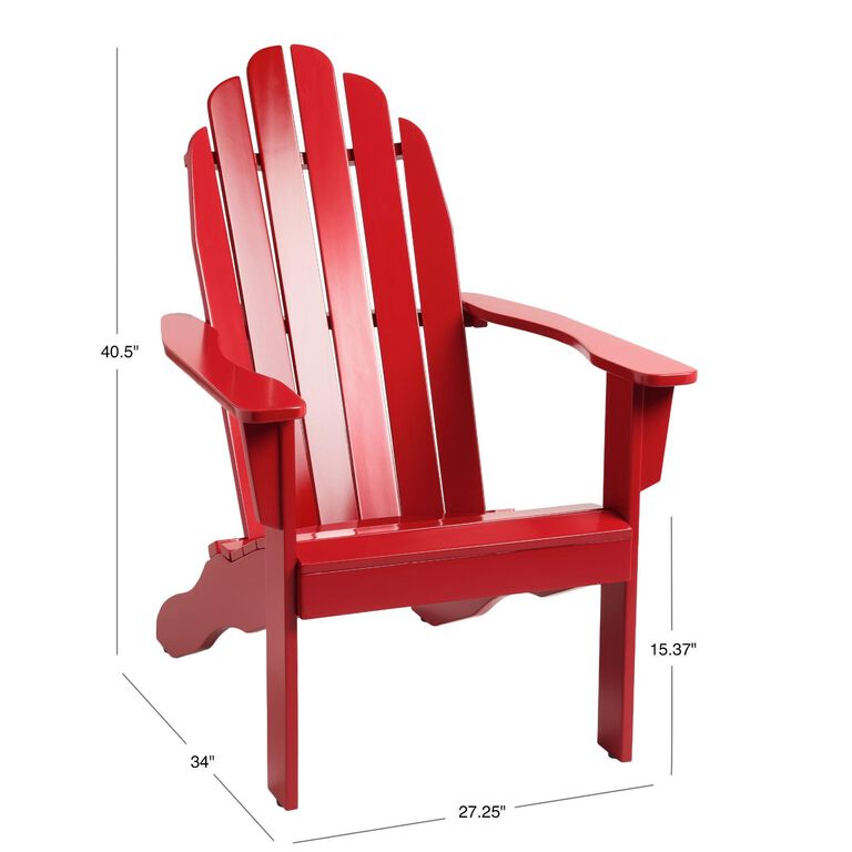 Slatted Wood Adirondack Chair image number 5