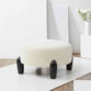 Barlow Round Faux Shearling Upholstered Ottoman  image number 1