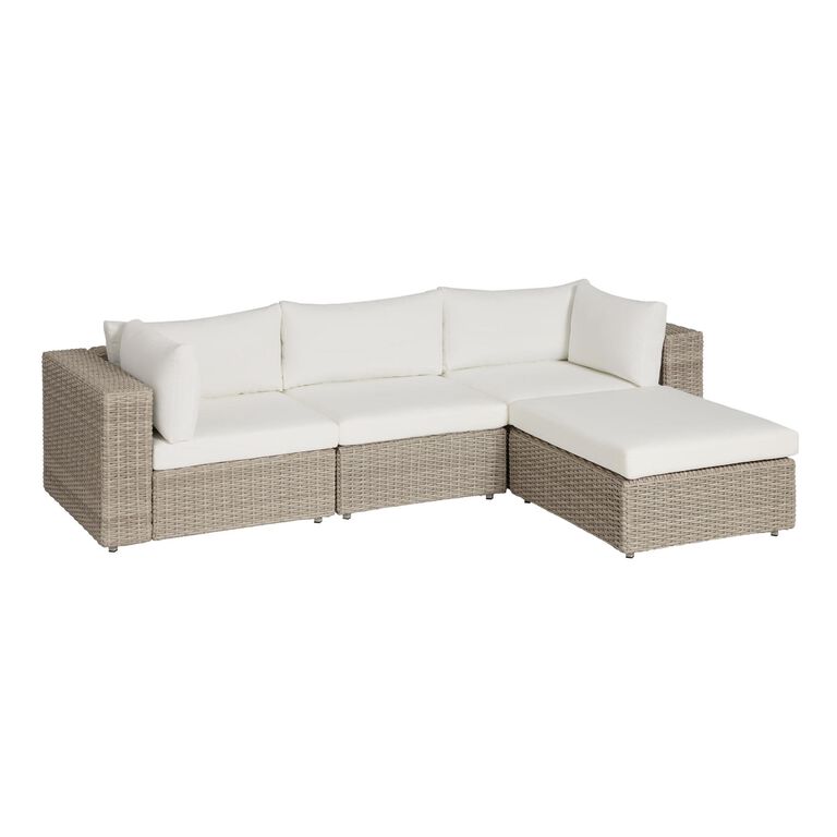 Santiago Gray Wicker Modular Outdoor Sectional Collection image number 1