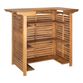 Acacia Wood Herrin Outdoor Bar Table with Shelves image number 3