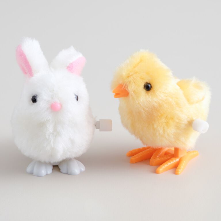 Easter Bunny and Chick Wind Up Toys Set of 2 image number 1