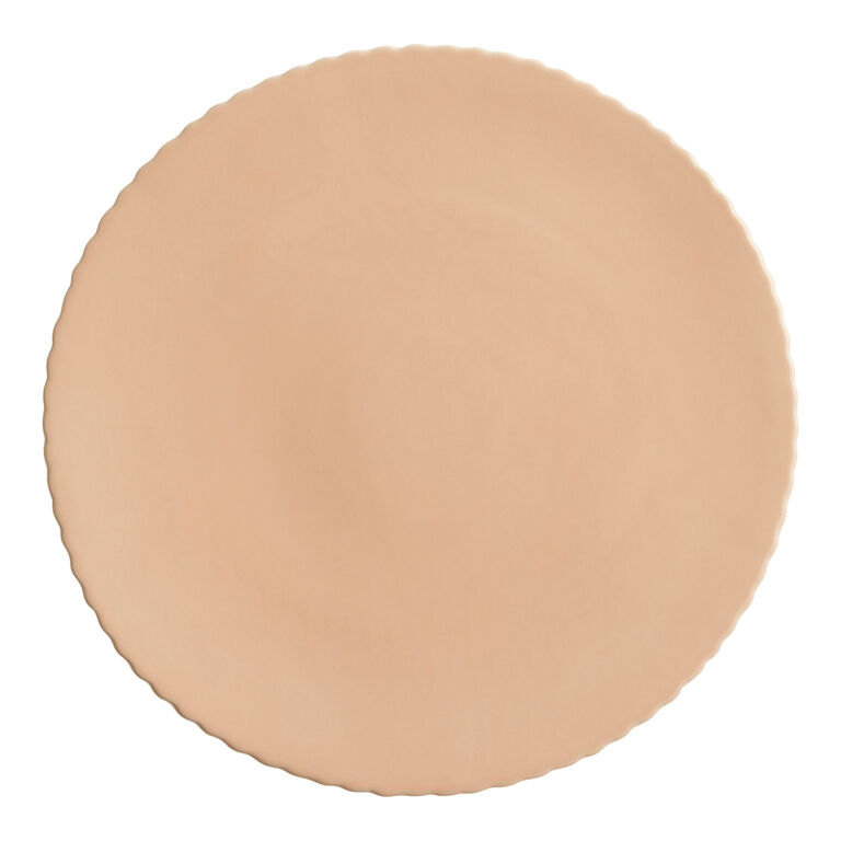 Sienna Blush Pink Scalloped Dinner Plate image number 1