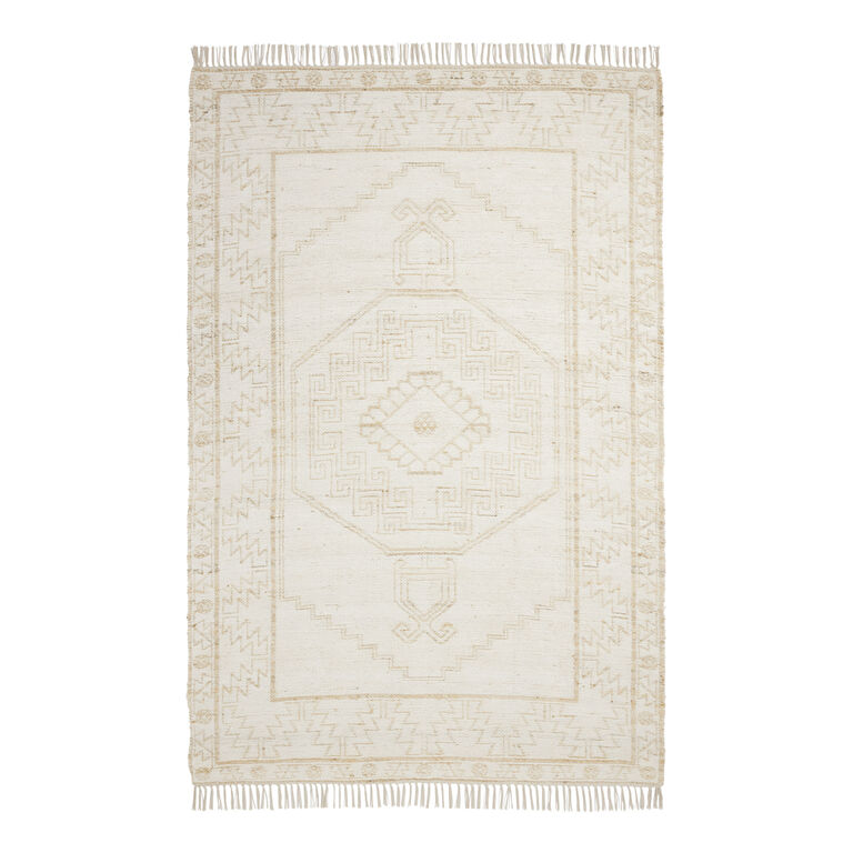 Naya Ivory and Natural Jute and Wool Reversible Area Rug image number 1