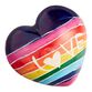 Kisii Soapstone Rainbow Heart Decor Set of 2 image number 0