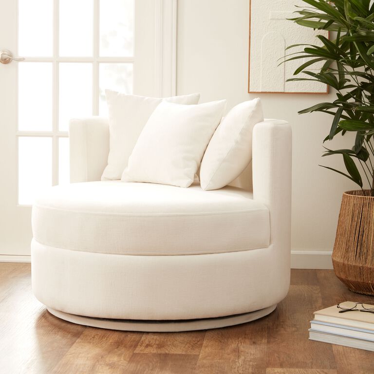 Rico Oversized Upholstered Swivel Chair image number 2