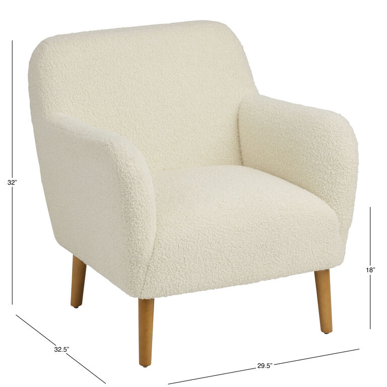 Freja Faux Sherpa Upholstered Armchair image number 6