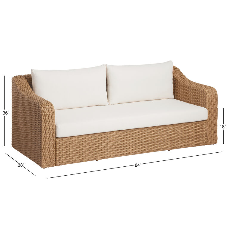 San Marcos All Weather Wicker Deep Seat Outdoor Sofa image number 6