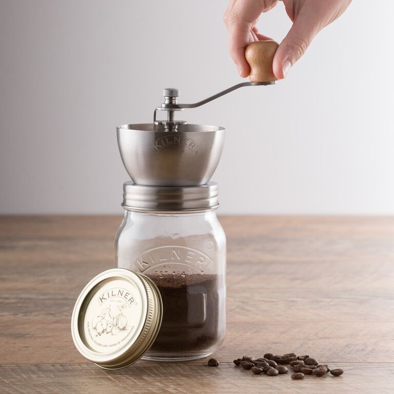 Kilner Stainless Steel Coffee Grinder and Glass Jar Set image number 2