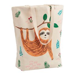 Sloth Jungle Canvas Tote Bag
