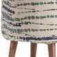 Canby Round Blue and Green Abstract Upholstered Stool image number 2