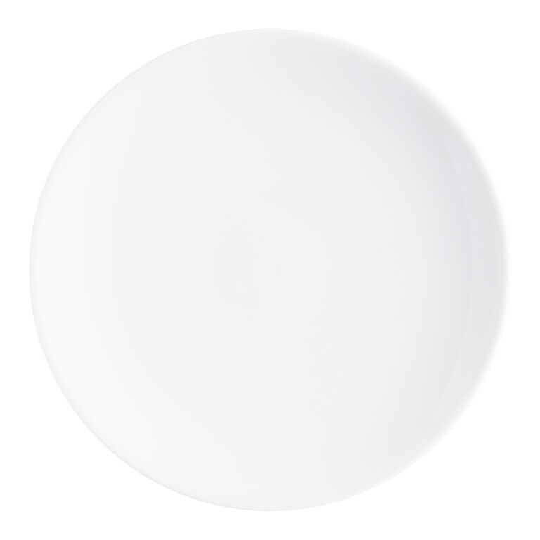 Coupe White Porcelain Salad Plate Set Of 4 image number 1