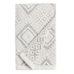 Zena Ivory And Black Diamond Honeycomb Hand Towel