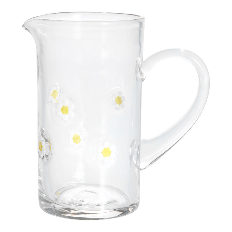 Daisy Inlay Glass Pitcher image number 1
