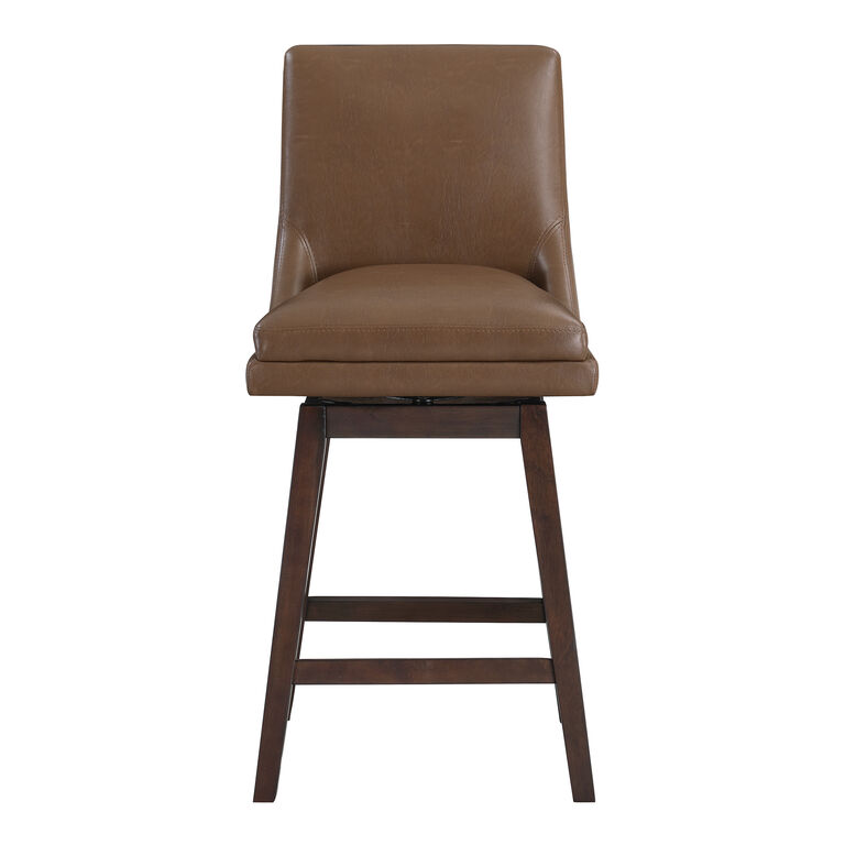 Henslowe Faux Leather Upholstered Swivel Counter Stool image number 2