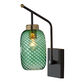 Darcie Emerald Green Glass Cylinder and Brass Wall Sconce image number 0
