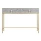 CRAFT Surai Gray And White Floral Inlay Console Table image number 1