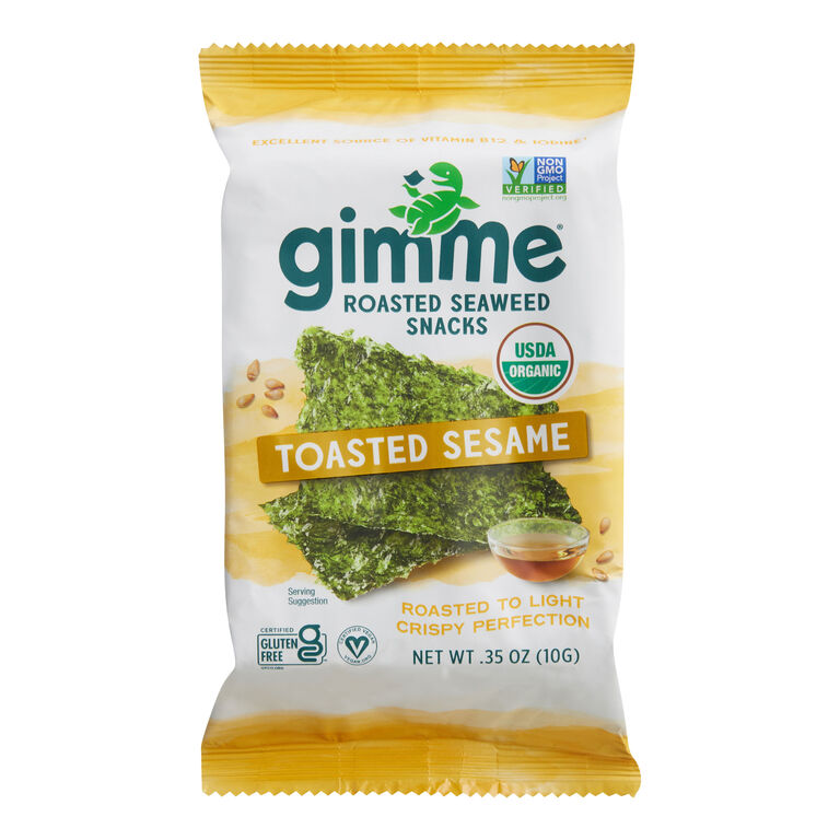 GimMe Toasted Sesame Organic Roasted Seaweed Snack image number 1