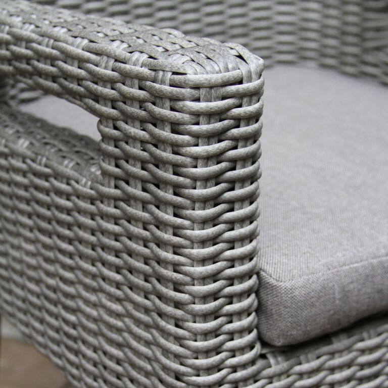 Kimo Gray All Weather Wicker Outdoor Chair Set of 2 image number 4