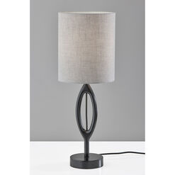 Welsey Contoured Rubber Wood Table Lamp
