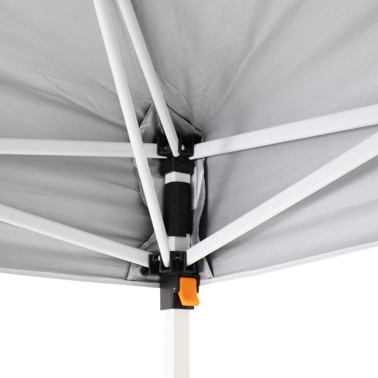 White Steel Adjustable Pop Up Canopy image number 3