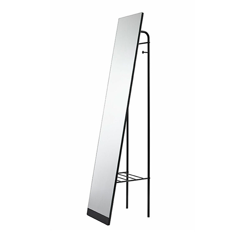 Tully Black Standing Full Length Mirror With Storage image number 3