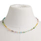 Gold Rainbow Pastel Glass Beaded Necklace image number 1