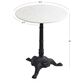 Round White Marble and Black Metal Bistro Side Table image number 4