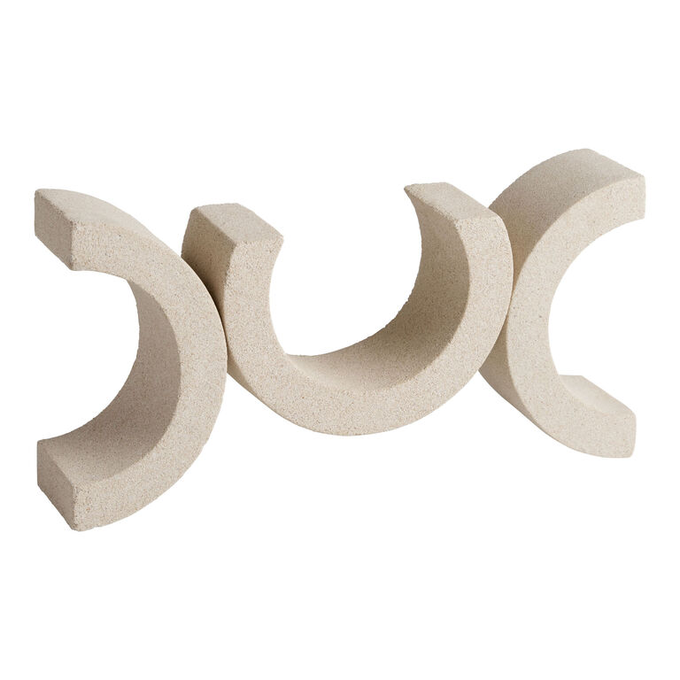 Natural Stone Stacked Crescent Sculpture Decor image number 3