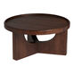 Enzo Round Espresso Wood Tripod Coffee Table image number 0