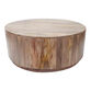Timea Round Mango Wood Block Coffee Table image number 0
