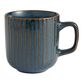 Blue Reactive Glaze Ribbed Ceramic Mug Set Of 2 image number 0