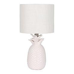White Ceramic Pineapple Table Lamp