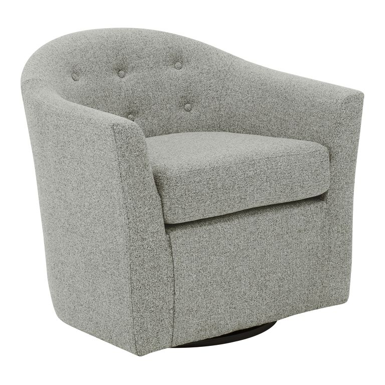Albany Tufted Upholstered Swivel Chair image number 1