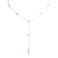Cubic Zirconia 14k Gold Plated Lariat Necklace image number 0
