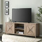 Brewster Faux White Oak Farmhouse Media Stand image number 1
