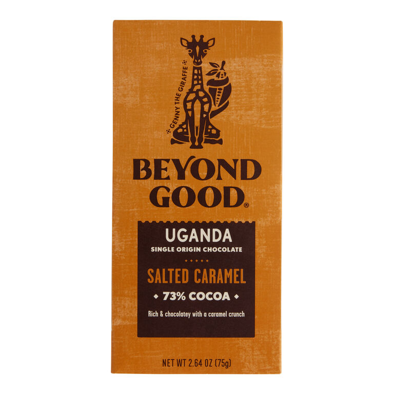 Beyond Good Uganda Salted Caramel 73% Dark Chocolate Bar image number 1