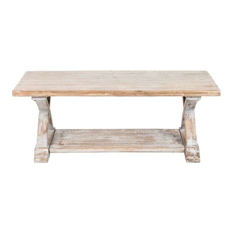 Genevieve Antique Gray Reclaimed Pine Coffee Table image number 2