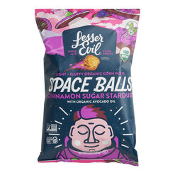LesserEvil Space Balls Cinnamon Sugar Stardust Corn Puffs