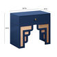 Helston Wood and Rattan Art Deco Nightstand with Drawer image number 4